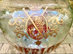 Exceptionally Large Vintage French Merlot Demijohn Wine Bottle!
