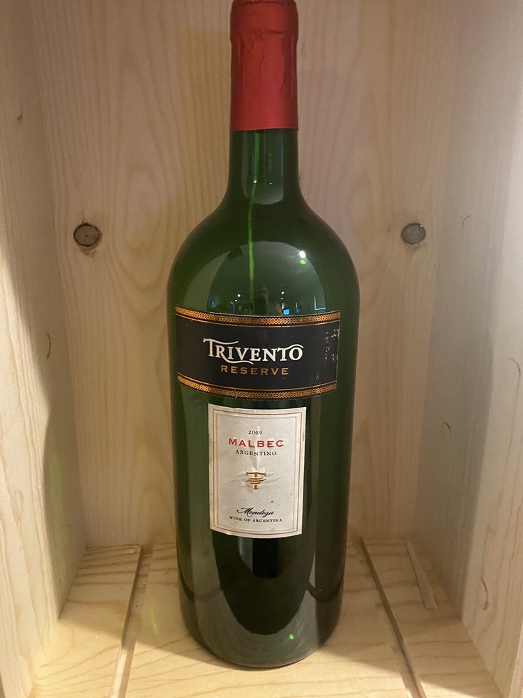 RARE Empty 3 Liter Bottle Of Trivento Malbec 2009
