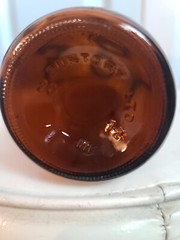 Vintage Empty Akadama Wine Brown Glass Bottle by Suntory LTD Japan 11.5&Prime;