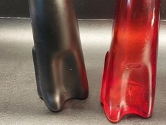 Lot of 4 Red & Black EMPTY 2012 Mosel Riesling 13” Cat Shaped Bottles