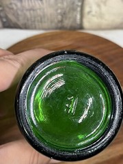 Heavy Green Wine Glass Made of Wine Bottle 5”
