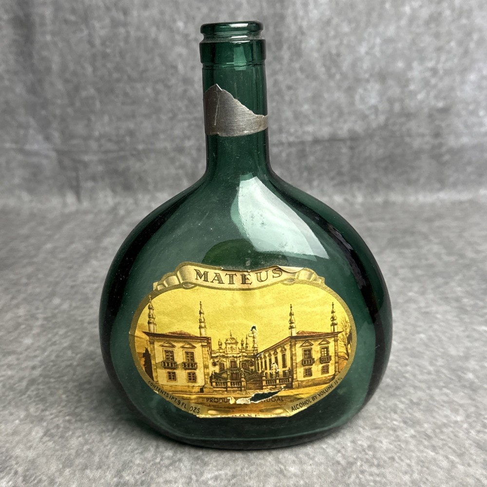 Vintage Mateus Rose Wine Bottle-SoGrape 8.25&Prime; 1 Pint 9 Fluid Oz Portugal
