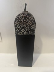 Vintage Wine Bottle Box Black And Silver With Clasp Great For Gifting Wine