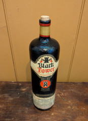 Vintage 1984 Black Tower German White Wine Empty Bottle 1.5 Liters Crock Style