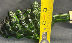 Green Glass Grapes Bunch Wine Bottle Plastic Lid Vintage