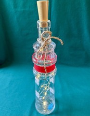 Truro Vineyards Lighthouse Wine Bottle ~ Lighted Glass Coastal Beach Decor 13”