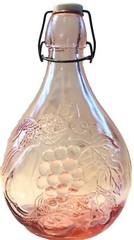 CASADIS MILANO VINTAGE 10&Prime;×7&Prime; JUS DE FRUIT PINK GLASS WINE DECANTER JUG 2 Liters