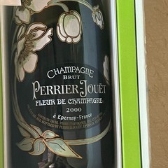 Perrier-Jouët Belle Epoque 2000 Empty Champagne Bottle Box Floral Art Nouveau