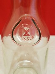 Embossed Since 1852 Glass Wine Milk Juice Carafe 9 5/8&Prime; Tall