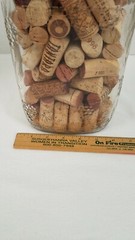Garrett’s VTG Embossed American Wines 1/2 Gallon Wine Decanter Bottle+Corks