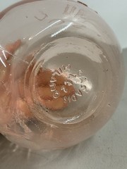 Vintage Jus De Fruits Pink Glass Bottle Casdis Milano