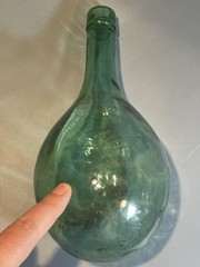 Vintage DF Vino D&rsquo;Italia Green Round Bottom Wine Bottle!!