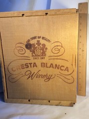 Vintage Cresta Blanca Winery Wine Crate / Beautiful 3 Bottle Handmade Case