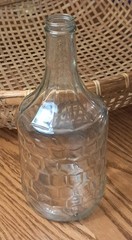 Vtg Euc MOGEN & DAVID 1 GALLON Clear GLASS WINE BOTTLE MD 20/20 – Star Of David