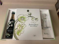 PERRIER-JOUET BELLE EPOQUE CHAMPAGNE GIFT BOX Empty Bottle 2 Flutes 2007