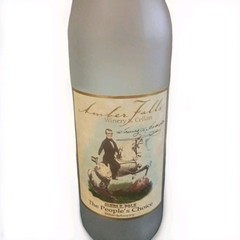 Lot Of 5 Amber Falls James K. Polk The Peoples Choice Frosted Wine Bottle.
