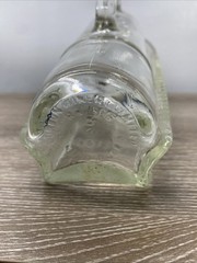 London Winery Glass Sideways Wine Bottle Boat Design -Vintage 1960&rsquo;s Red Cap