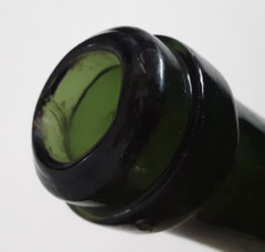 Antique Dark Green Hand Blown Wine Bottle c1800’s Deep Punt 10” Tall