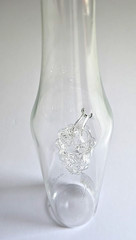 Grappa Alexander Aqva Di Vita Hand Blown Glass Grapes Empty Wine Bottle Italy