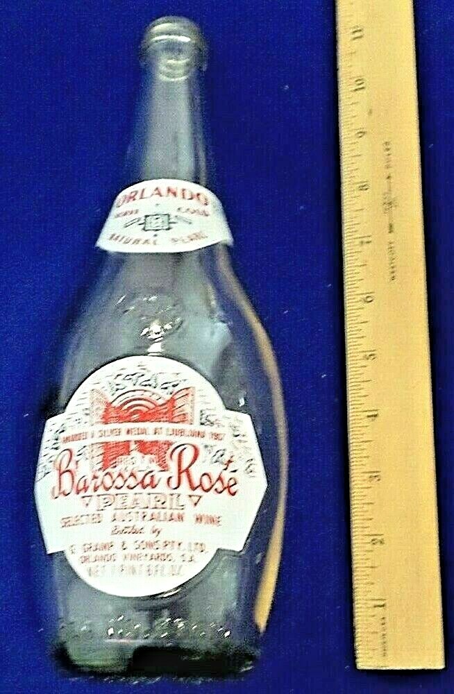 ORLANDO Barossa Rose Selected Australian Wine Glass Bottle 1 Pint 6 FL Oz.
