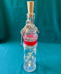Truro Vineyards Lighthouse Wine Bottle ~ Lighted Glass Coastal Beach Decor 13”