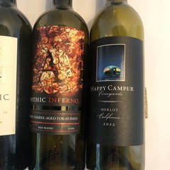 Lot of 6 Empty Wine Bottles 750ml Colored Glass w/ Corks – Decorative / Craft