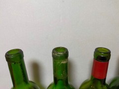 Chateau Mouton Rothschild Empty Glass Bottle Set of 5 From Japan Rare 1966-1990