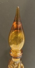Vintage 16&Prime; MCM 1960s Italy Rossini Empoli Amber Fruit Genie Decanter Bottle 5