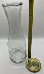 Vintage Paul Masson Glass Wine Water Carafe, Embossed Bottom Letters, 10.5&Prime; Tall