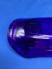 Melted Slumped Wine Bottle – Blue