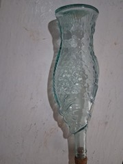 Vintage Aqua Clear Glass Fish Shaped Decanter Wine Bottle w/ Cork Made in Italy