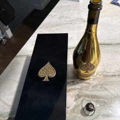 Armand De Brignac Ace of Spades Gold EMPTY Bottle With Case & Protective Case