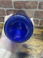 Vintage Cobalt Blue Glass Wine Bottles 750ml Collectible Bottles 12.5”