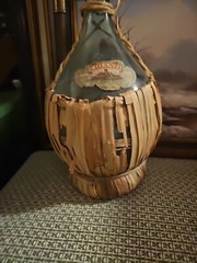 RARE Vintage 1961 Pellegro Suali CHIANTI Rattan Wrap (Empty)