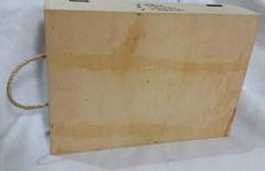 Santini Vint d&rsquo; Italia Soave Gift Wooden Box EMPTY Display Piece Rope Handle