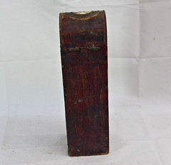 Bone Inlay Wine Bottle Box: Handcrafted Brass & Wood Vintage Decor