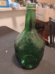Vtg United Vintners 4555 half Gallon Green Glass Bottle/Established -1881