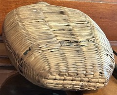 Vintage Wicker Bottle 1800s