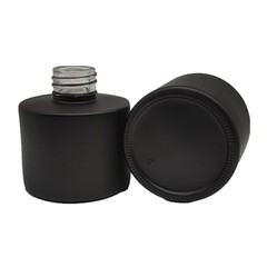 PCS Reed Diffuser Bottle, Empty Matte Black Glass Jar with Black Round 4