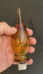 Vintage 16&Prime; MCM 1960s Italy Rossini Empoli Amber Fruit Genie Decanter Bottle 5
