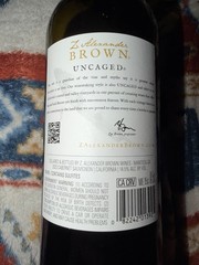 Z. Alexander Brown Uncaged Cab EMPTY Red Wine Bottle. Zac Brown Band Country