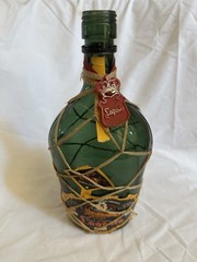 Vintage Lagosta Rosé Wine Bottle Pair Portugal Raffia Covered 2 Sizes