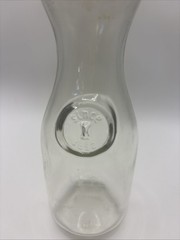 Carafe Embossed Since 1852 Glass Wine Milk Juice 7&Prime; Tall