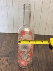 Le Rose Decorative Wine Bottle Pink Floral Glass Stopper French Without Top