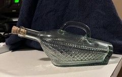 Vintage London Winery Ltd Wine Decanter Bottle-in-a-basket Design Empty 1960s