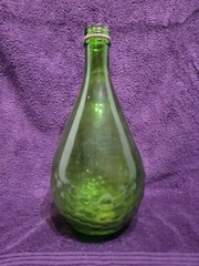 Gallo Wine ~ Half Gallon Flavor Guard Bottle ~ Vintage Green Glass with Grapes