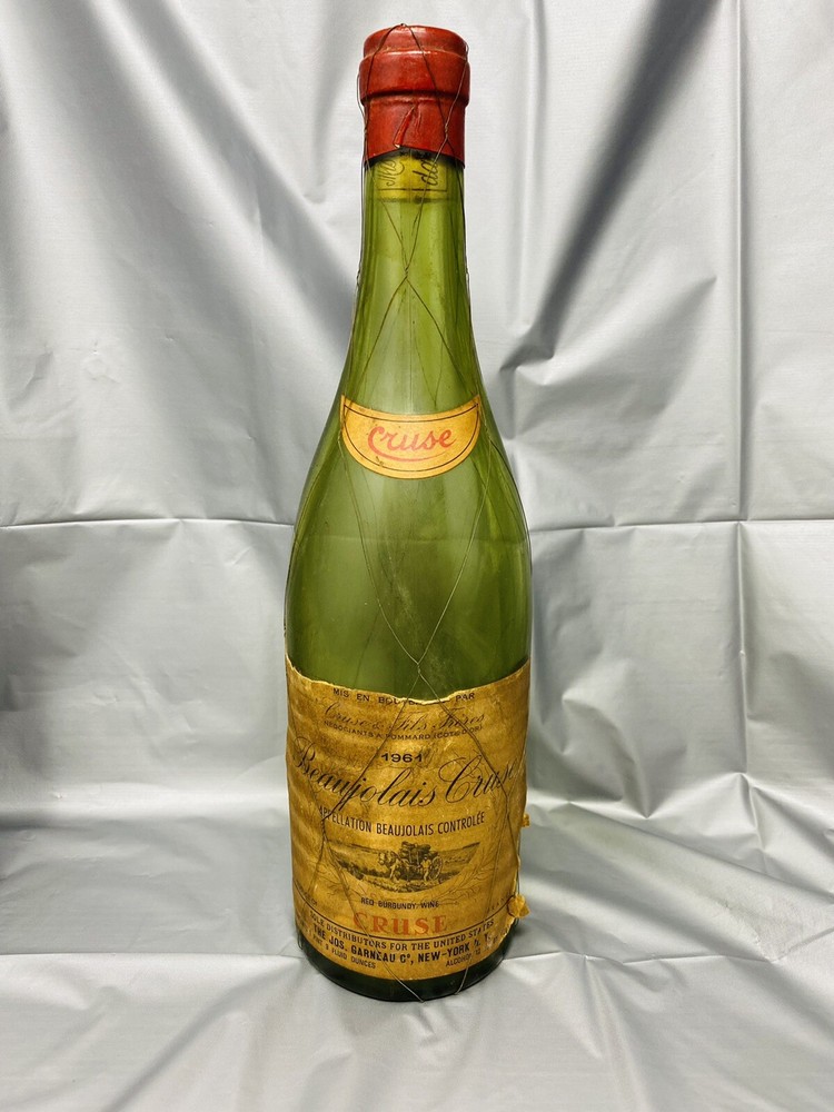 Wine Bottle Beaujolais Cruse 1961 Unopened Dummy Empty 65th Birthday Gift Unique