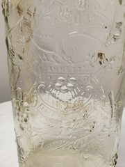 GARRETT’S American Wines Vintage Embossed Clear Glass Bottle 4/5 Quart