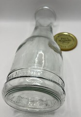 Vintage Paul Masson Glass Wine Water Carafe, Embossed Bottom Letters, 10.5&Prime; Tall
