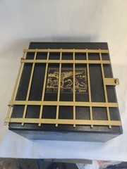 Del Dotto ‘The Beast’ luxury wine presentation box, black w/ gold grille/cage